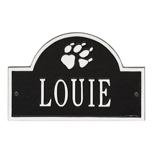 Paw Print Pet White Wall Plaque